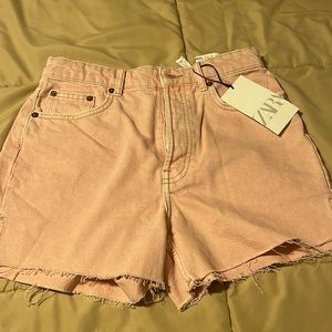 Zara Pink High Rise Shorts